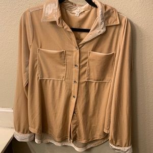 Medium size blazer color gold